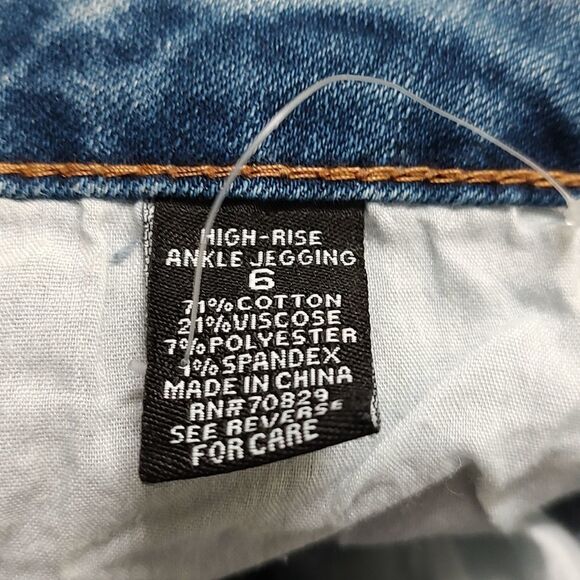 Rue21 High Rise Ankle Super Distressed Jeggings Sz 6 - Picture 11 of 11